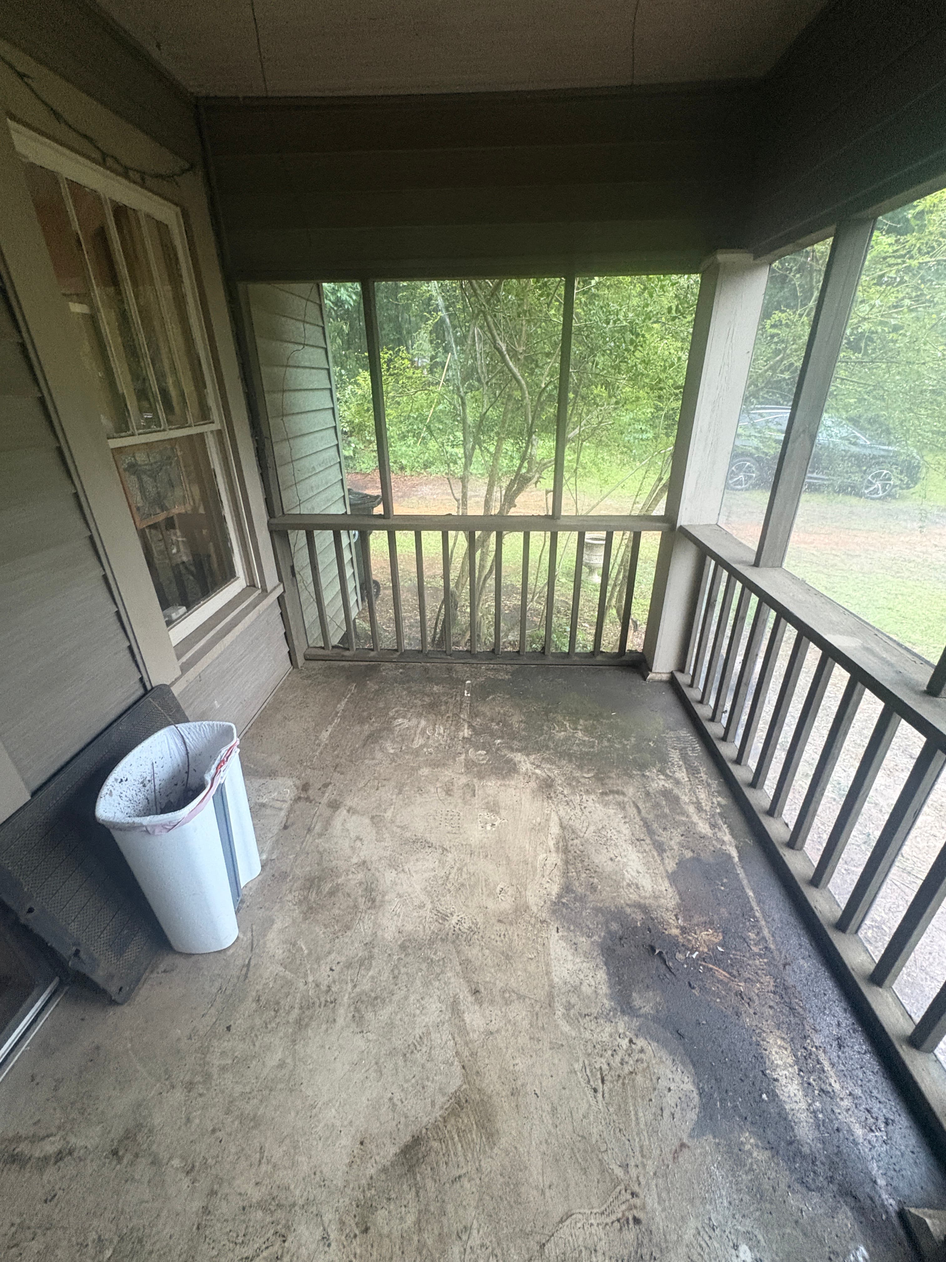Cleared, usable porch after Haul Tide junk removal