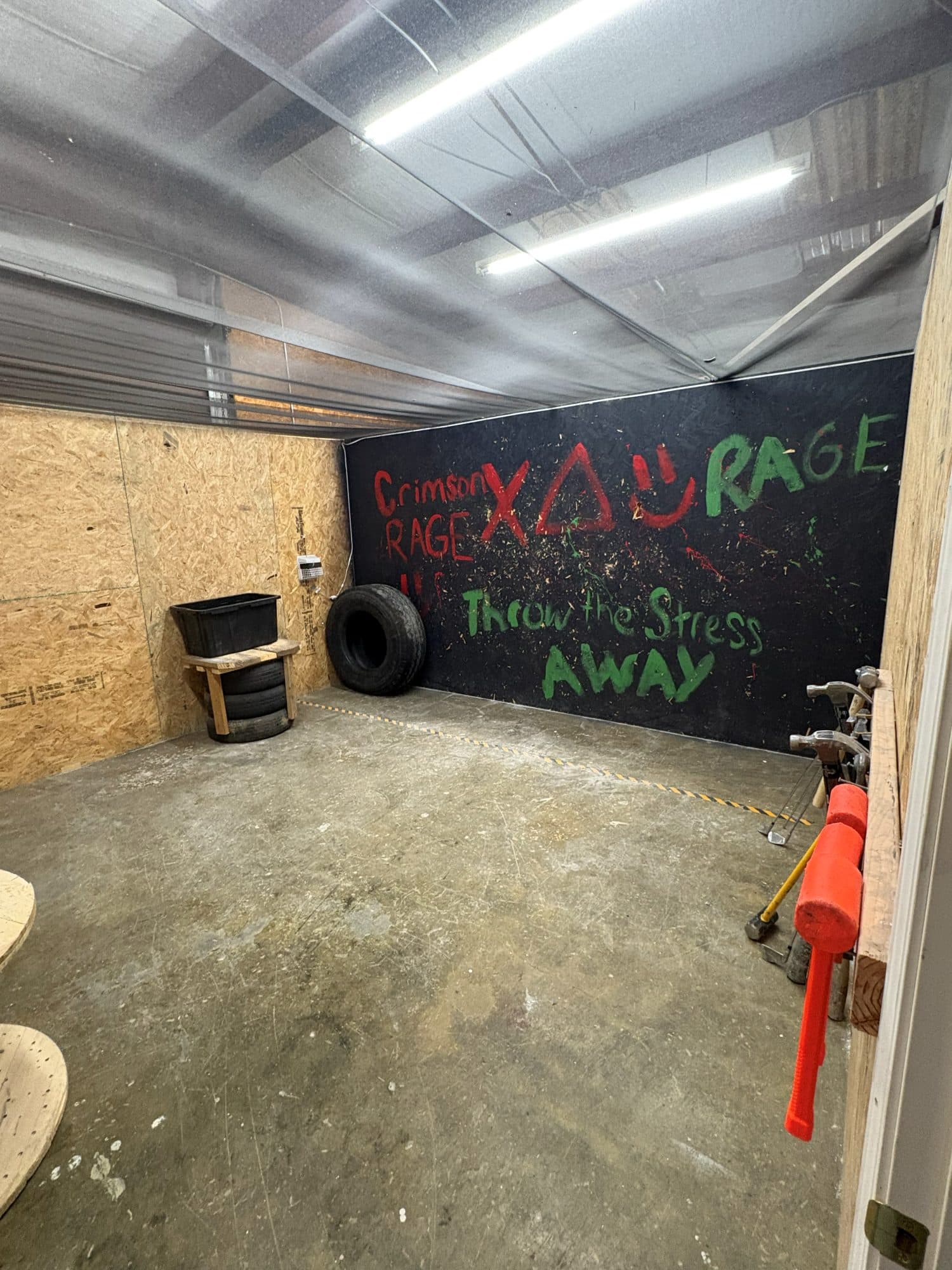 Cleared rage room floor after junk removal by Haul Tide